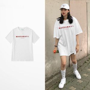 MMAKEWAY Woman Oversize T-Shirt 100% Cotton